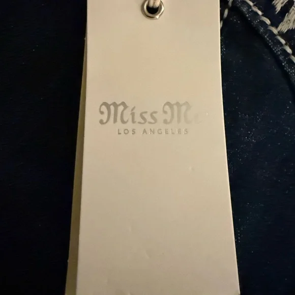 NWT Miss me Women’s Mid-rise Dk blue Boot Cut Slim Fit Jeans 30x32 $114 - Picture 12 of 15